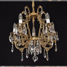 Castle brass crystal chandelier