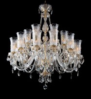 Large Chateau pendants crystal chandeliers with PK500 gilded lanterns