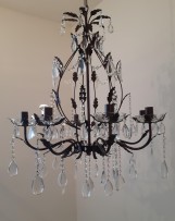 Detail of the brown chandelier