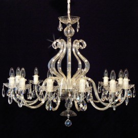 The design crystal lights decorated with large glass horns