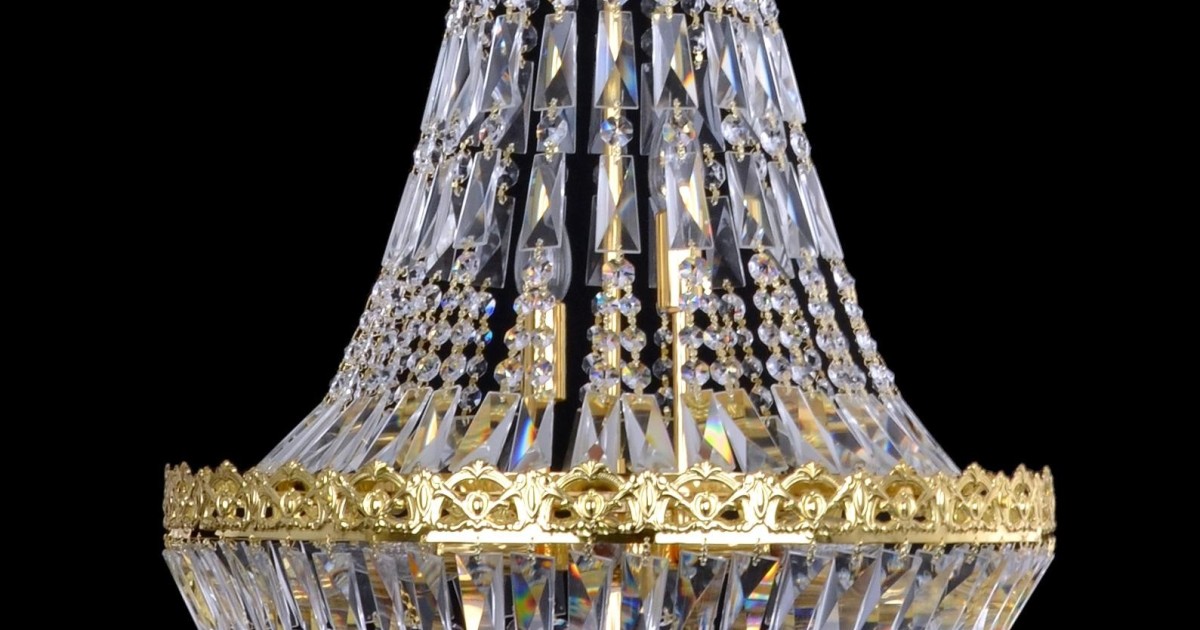 9 Bulbs Basket Crystal Chandelier With, Cristal Strass Crystal Chandeliers