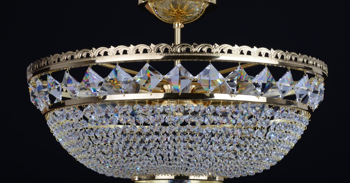 9 Bulbs Swarovski Basket Crystal, How To Clean Swarovski Chandelier Crystals