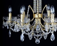 The left part of the chandelier with strass chains