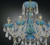 Detil of the chandelier - hand-cut crystal