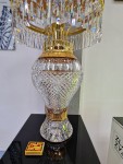 Lamp base made of solid crystal glass
