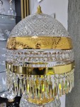 Detail of the lamp decoration 24K gold and deep cut