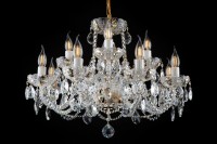 12-arm chandelier - PK500 made of cut crystal with high enamel, view from the bottom part