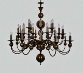 Detail of an antique looking Holand chandelier
