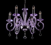 Purple chandelier for the bedroom ceiling