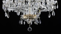 Lower cut glass bowl of the chandelier