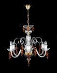 General view of the chandelier on a dark background.
