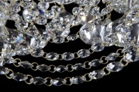 Sparkling chains of crystal chandelier