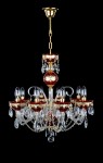 8-arm ruby red lamp for commercial premises (goldsmiths, jewellers)