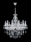 10-arm silver crystal chandelier in "Glamour style"