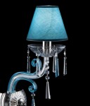 Wall lamp with blue lapshade