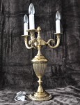 3 Arms Cast brass crystal table lamp