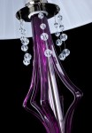 Cut glass beads on violet glass