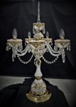 Photo of a luxurious tall table lamp made of white glass - workshop