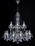 Large silver chandelier with suspension