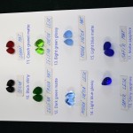 Basic color options for glass grapes: gloss/matte (1)