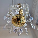 Small  Maria Theresa chandelier with one candle bulb