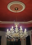 Demonstration of a chandelier with butterflies in a real interior