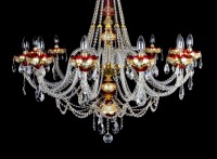 Ruby Bohemian chandelier - detail