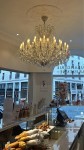 Large Theresian chandelier in shop interior (Switzerland)