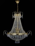 Strass basket chandelier with distributed light