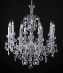 Victorian style silver crystal chandelier