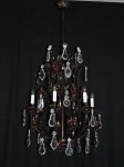 The same chandelier on a dark background