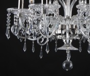 Hollow hand-blown glass ball in the bottom of the chandelier