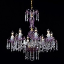 Color variations of crystal chandeliers in the French style