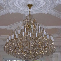 The 48 flames Maria Theresa chandelier - Gold brass (Extended)