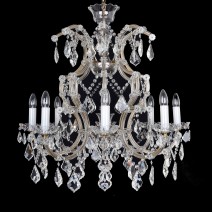Antique looking Maria Theresa chandeliers  with brown stained metal
