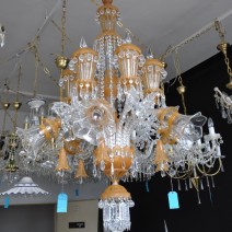 The Crystal chandelier in Murano style "the Flying horses"