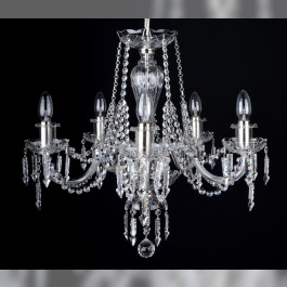 5 Arms Crystal chandelier made of hand cut leaded crystal glass