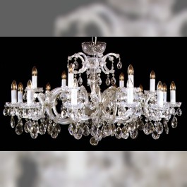 Large wide Maria Theresa Chandelier 18 candle bulbs