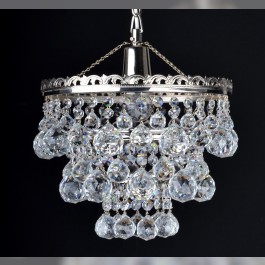 1 Bulb basket crystal chandelier with cut crystal balls