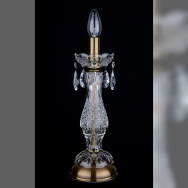 1 bulb crystal design table lamp with cut almonds ANTIK