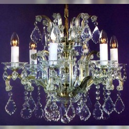 Small Bohemian crystal chandelir in Theresian style