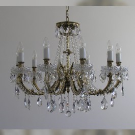 Luxury 8 Arms Crystal cast brass chandelier - Gold brass & PK500 hand cut