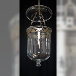 Glass cloche chandelier with glass lid