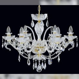 Smaller Bohemian crystal chandelier 6 arms