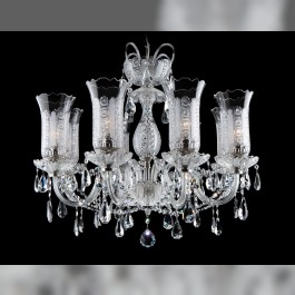 Chandelier made of Bohemian crystal glass