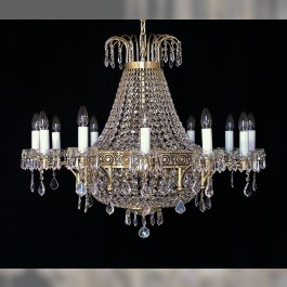 18-bulb Luxury basket chandelier made of cast gold brass