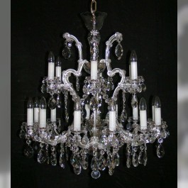 Larger Theresian crystal chandelier 18 flames