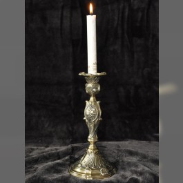 Simple cast brass candlestick