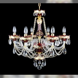 Ruby 6 bulbs, rope glass arms