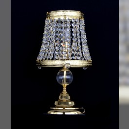 Decorative Strass crystal table lamp with one candle bulb